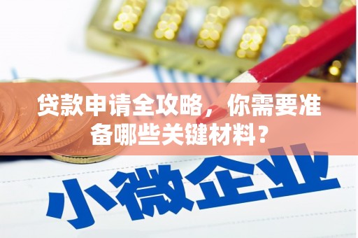 麻山贷款申请全攻略，你需要准备哪些关键材料？