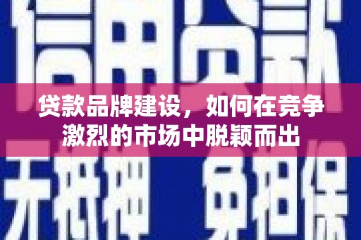 锡林浩特贷款品牌建设，如何在竞争激烈的市场中脱颖而出