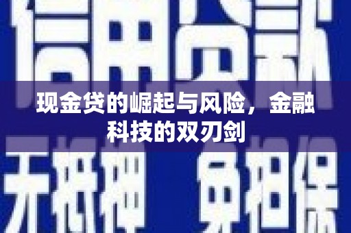 武江现金贷的崛起与风险，金融科技的双刃剑