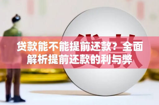 宜城贷款能不能提前还款？全面解析提前还款的利与弊