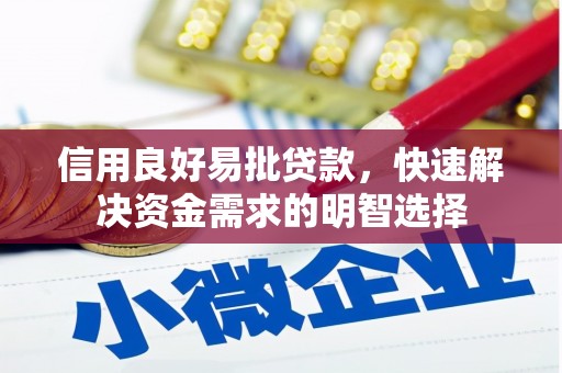 舞阳信用良好易批贷款，快速解决资金需求的明智选择
