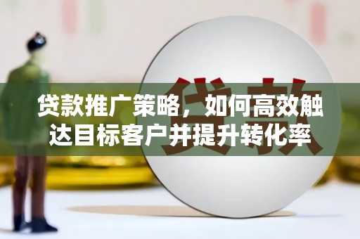 金湖贷款推广策略，如何高效触达目标客户并提升转化率