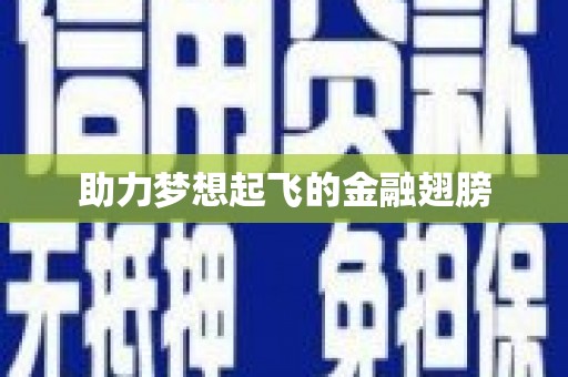 果洛助力梦想起飞的金融翅膀