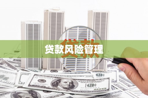 吴川贷款风险管理